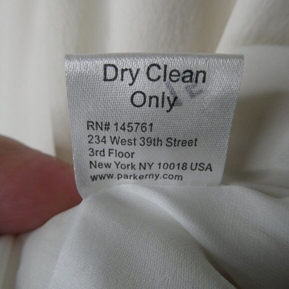 Parker Joanie Cold Shoulder Blouse Lace Billow Sleeve V Neck White Medium Top - Picture 9 of 11